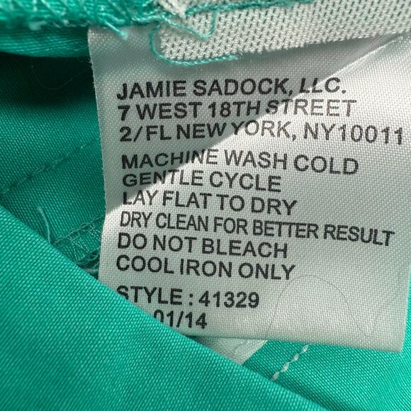 Jamie Sadock Aqua Green Golf Shorts Women's 4 with 9" Inseam Zip Pockets - Picture 5 of 6